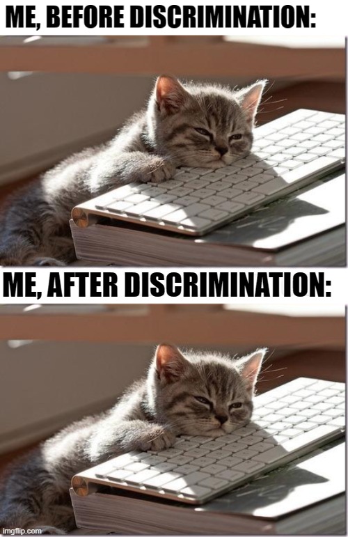 ME, AFTER DISCRIMINATION: | made w/ Imgflip meme maker