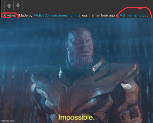 image tagged in thanos impossible | made w/ Imgflip meme maker