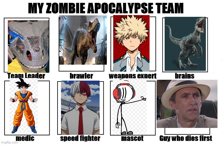 Im the leader, suckas | image tagged in my zombie apocalypse team | made w/ Imgflip meme maker