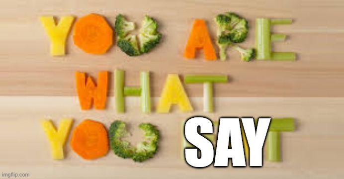 you are what you eat | SAY | image tagged in you are what you eat | made w/ Imgflip meme maker