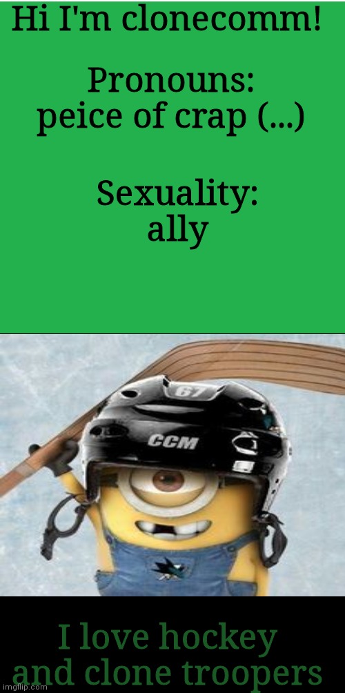 For Clone_Commander_EeglBeevr75 | Hi I'm clonecomm! Pronouns: peice of crap (...); Sexuality: ally; I love hockey and clone troopers | image tagged in green screen,memes,keep calm and carry on black | made w/ Imgflip meme maker