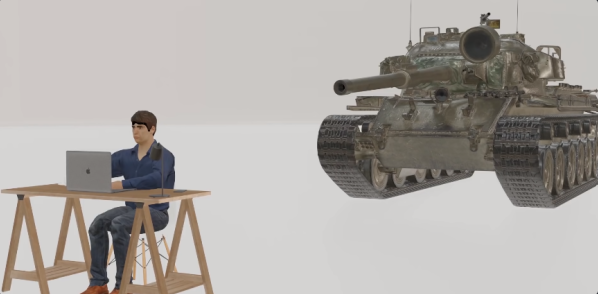 High Quality tank and man Blank Meme Template