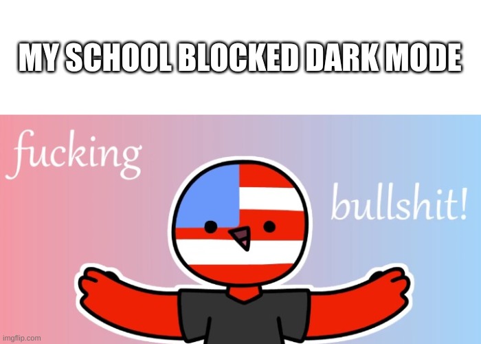 BRUH | MY SCHOOL BLOCKED DARK MODE | image tagged in countryhumans bs | made w/ Imgflip meme maker