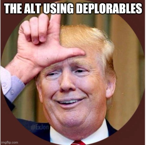 Trump loser | THE ALT USING DEPLORABLES | image tagged in trump loser | made w/ Imgflip meme maker