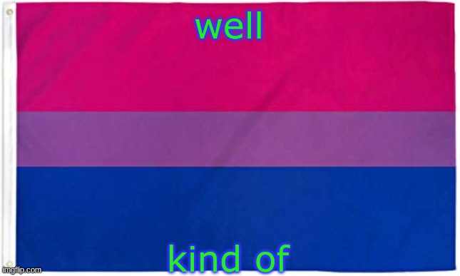 Bisexual Flag | well kind of | image tagged in bisexual flag | made w/ Imgflip meme maker