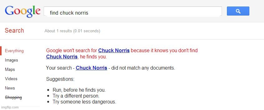 I Searched "Find Chuck Norris" and clicked the "I'm Feeling Lucky", but didn't press enter. | image tagged in chuck norris,oh come on,seriously | made w/ Imgflip meme maker