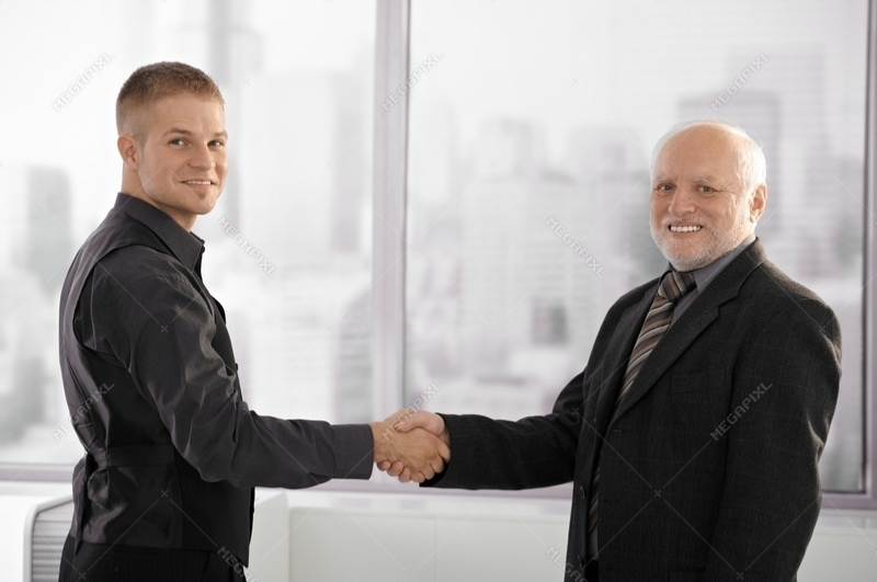 Harold shaking hands Blank Meme Template