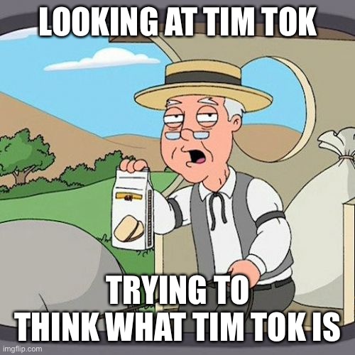 Pepperidge Farm Remembers | LOOKING AT TIM TOK; TRYING TO THINK WHAT TIM TOK IS | image tagged in memes,pepperidge farm remembers | made w/ Imgflip meme maker