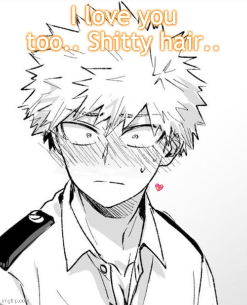 I love you too.. Shitty hair.. 💖 | made w/ Imgflip meme maker