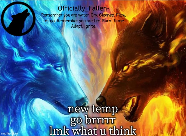 reee | new temp go brrrrr lmk what u think | image tagged in fallen | made w/ Imgflip meme maker