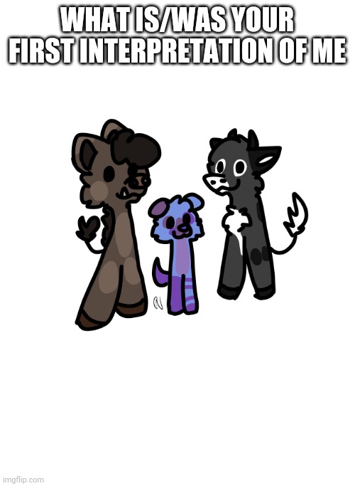 WHAT IS/WAS YOUR FIRST INTERPRETATION OF ME | made w/ Imgflip meme maker