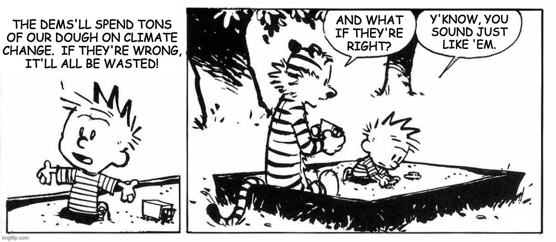 Does this remind you of anybody? | image tagged in memes,conservative calvin,climate change,reason versus whatever | made w/ Imgflip meme maker