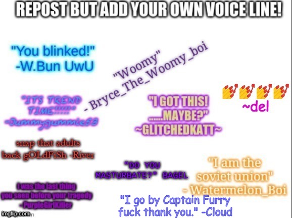 "I go by Captain Furry fuck thank you." -Cloud | made w/ Imgflip meme maker