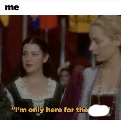 Ever After Jacqueline “I’m only here for the food” Blank Meme Template