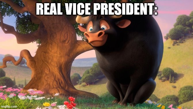 Ferdinand | REAL VICE PRESIDENT: | image tagged in ferdinand | made w/ Imgflip meme maker