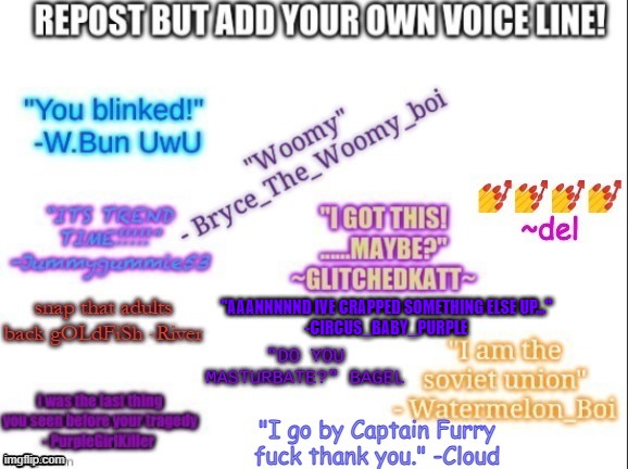 "AAANNNNND IVE CRAPPED SOMETHING ELSE UP..."
-CIRCUS_BABY_PURPLE | made w/ Imgflip meme maker