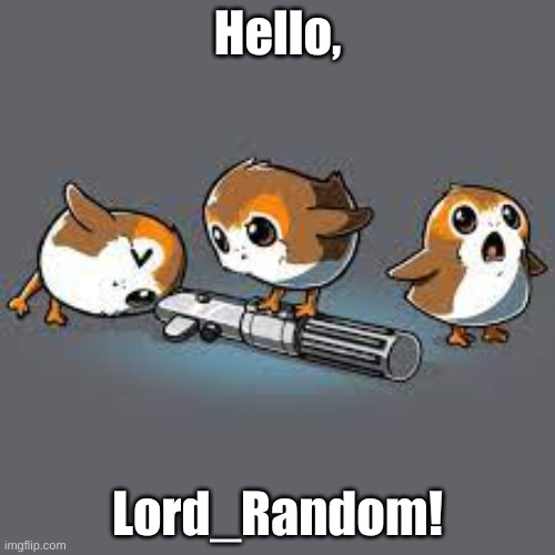 Welcomes to the stream | Hello, Lord_Random! | image tagged in welcome | made w/ Imgflip meme maker