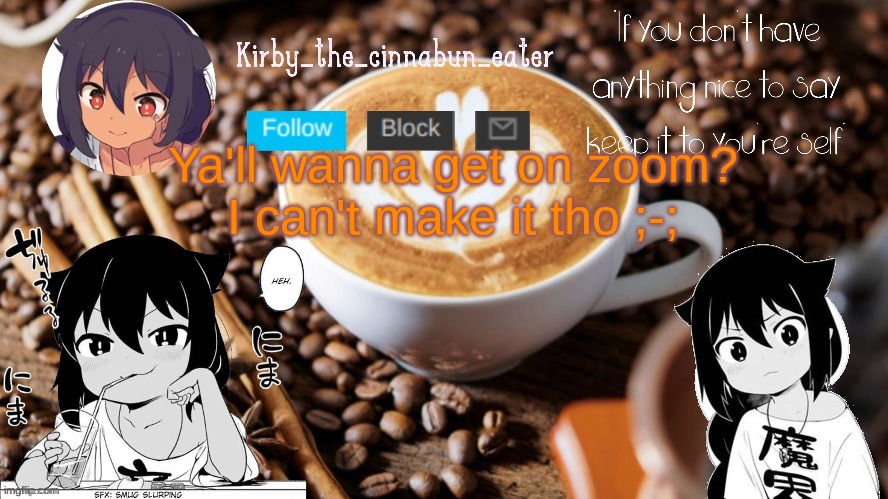 Can anyone here make a zoom? | Ya'll wanna get on zoom?
I can't make it tho ;-; | image tagged in jahy-sama temp thanks goth d | made w/ Imgflip meme maker