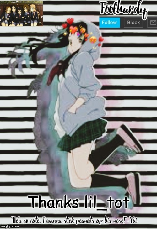 K-on thanks potato | Thanks lil_tot | image tagged in k-on thanks potato | made w/ Imgflip meme maker