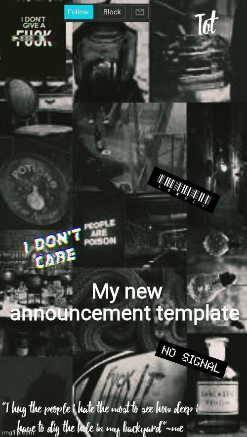 My new announcement template | made w/ Imgflip meme maker