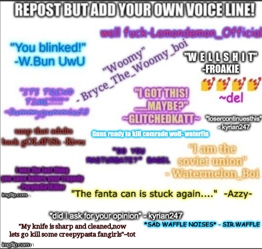 *SAD WAFFLE NOISES* - SIR.WAFFLE | made w/ Imgflip meme maker