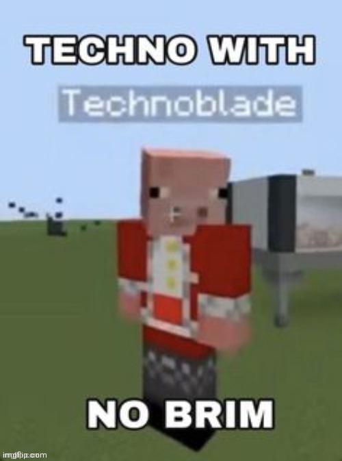Bai lol | image tagged in techno with no brim | made w/ Imgflip meme maker