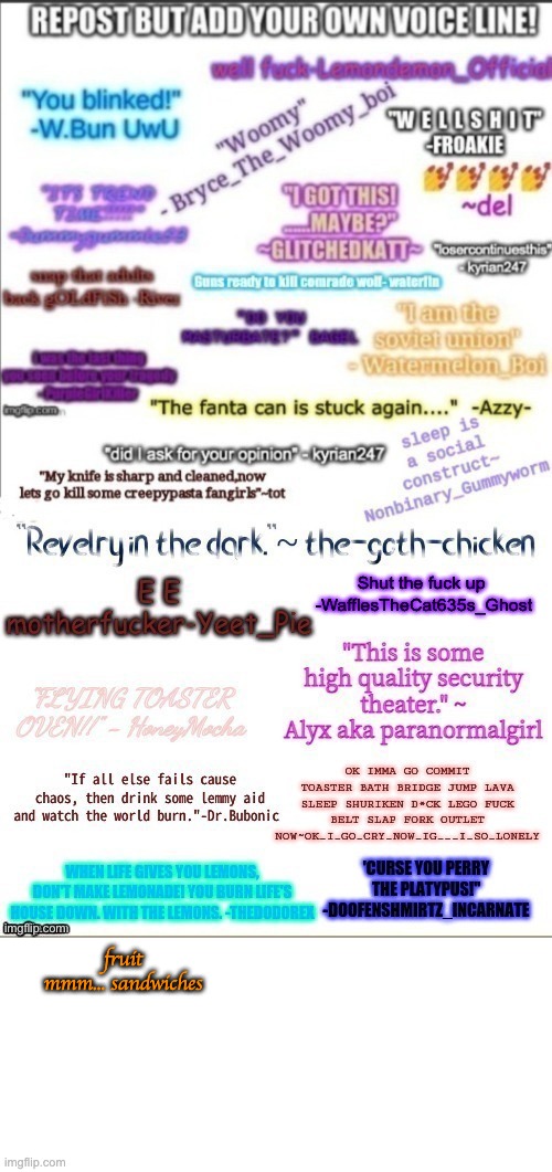 fruit
mmm... sandwiches | made w/ Imgflip meme maker