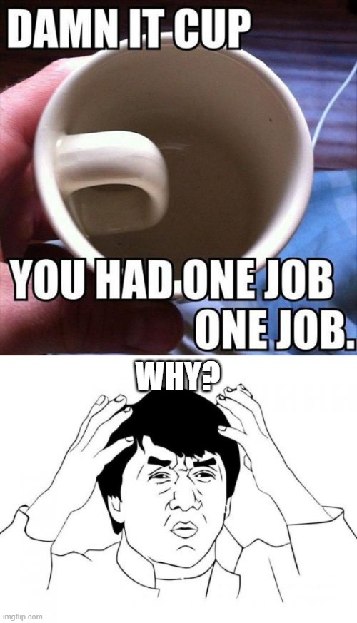 WHY? | image tagged in memes,jackie chan wtf,you had one job | made w/ Imgflip meme maker