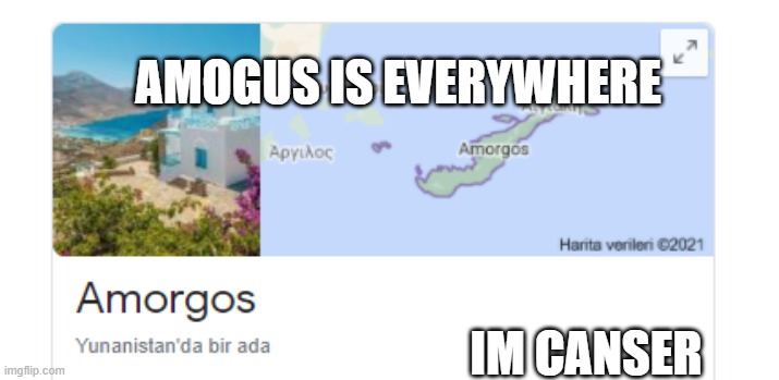 i walk on greece and i see this... | AMOGUS IS EVERYWHERE; IM CANSER | image tagged in amogus | made w/ Imgflip meme maker