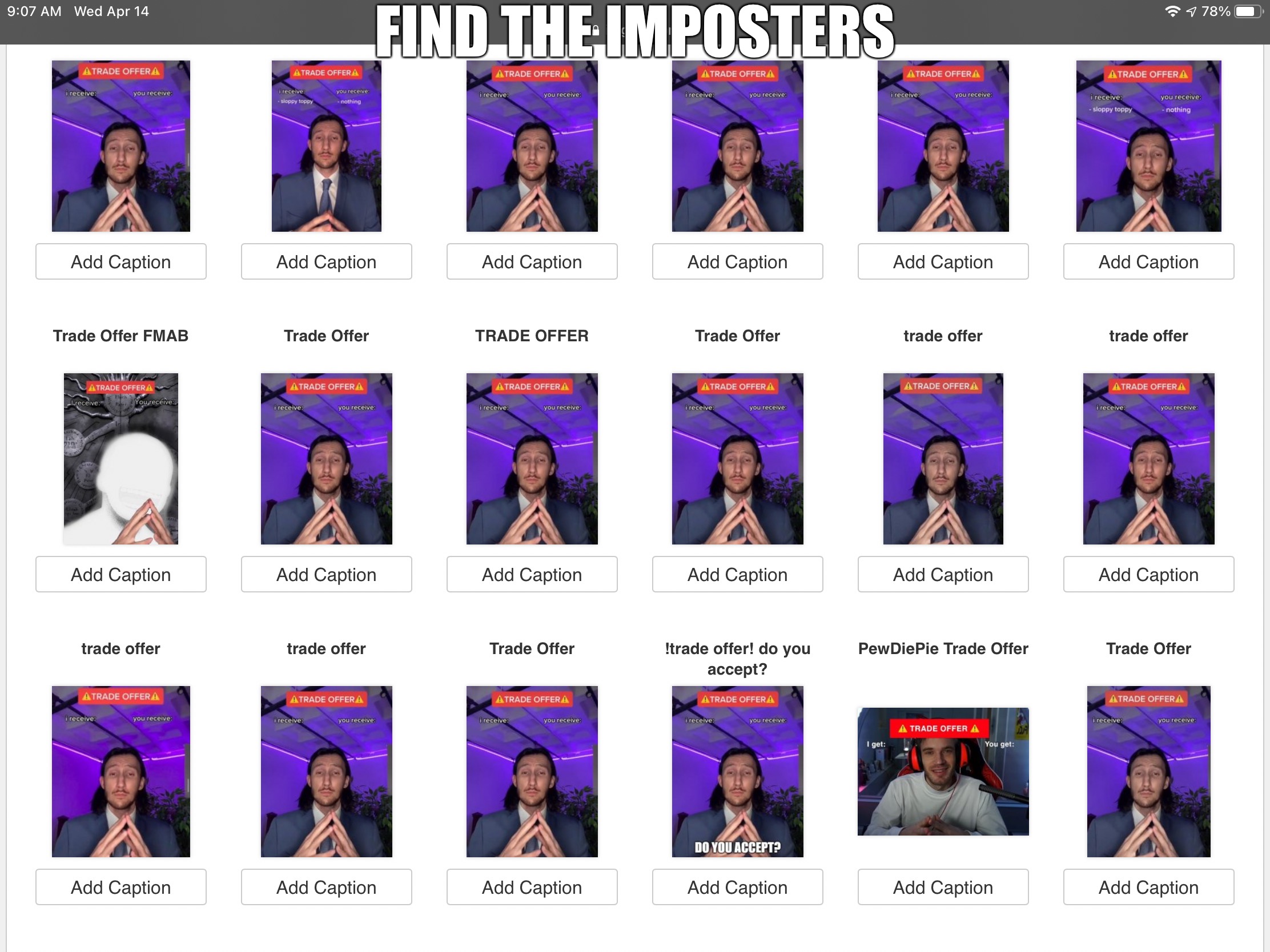 FIND THE IMPOSTERS | made w/ Imgflip meme maker