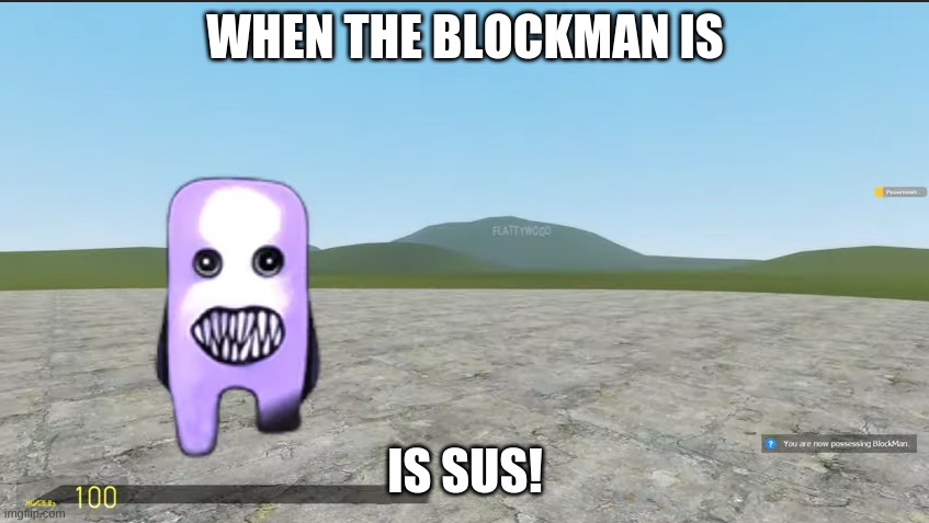 AMOGOOS | WHEN THE BLOCKMAN IS; IS SUS! | made w/ Imgflip meme maker