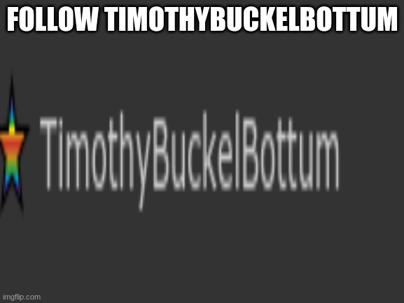 FOLLOW TIMOTHYBUCKELBOTTUM | image tagged in follow | made w/ Imgflip meme maker