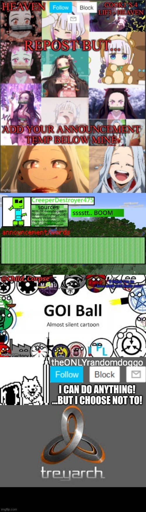 image tagged in theonlyrandomdoggo's announcement updated | made w/ Imgflip meme maker
