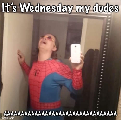 It's Wednesday my dudes | It’s Wednesday my dudes; AAAAAAAAAAAAAAAAAAAAAAAAAAAAAAAAA | image tagged in it's wednesday my dudes | made w/ Imgflip meme maker