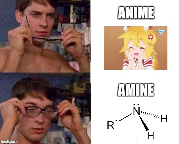 sadness of otaku | image tagged in anime,glasses,chemicals,chemistry,mistake,memes | made w/ Imgflip meme maker