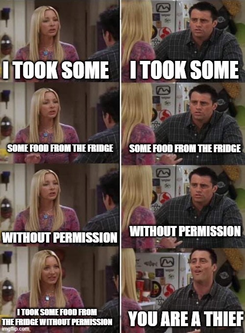 Phoebe teaching Joey in Friends - Imgflip