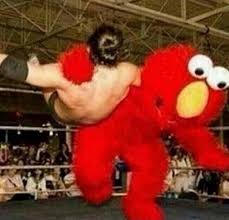High Quality Elmo wrestling Blank Meme Template