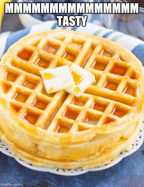 Waffles | MMMMMMMMMMMMMMM TASTY | image tagged in waffles | made w/ Imgflip meme maker