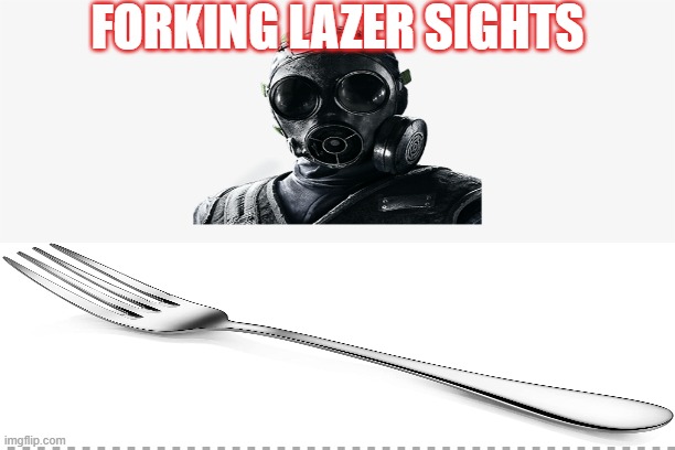 FORKING LAZER SIGHTS | image tagged in rainbow six siege | made w/ Imgflip meme maker