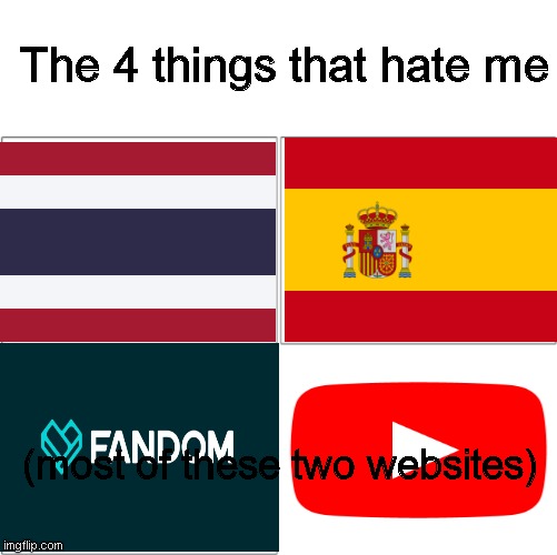 The 4 horsemen of | The 4 things that hate me; (most of these two websites) | image tagged in the 4 horsemen of | made w/ Imgflip meme maker