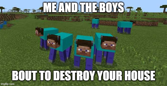 hehe | ME AND THE BOYS; BOUT TO DESTROY YOUR HOUSE | image tagged in me and the boys | made w/ Imgflip meme maker