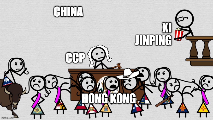 Grey Reveling in Chaos | CHINA; XI JINPING; CCP; HONG KONG | image tagged in grey reveling in chaos,china,xi jinping,memes,funny,cgp grey | made w/ Imgflip meme maker