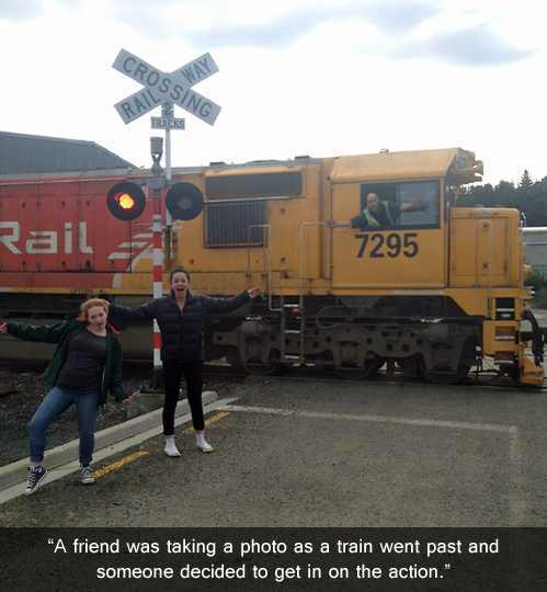 High Quality Train Photo Bomber Blank Meme Template