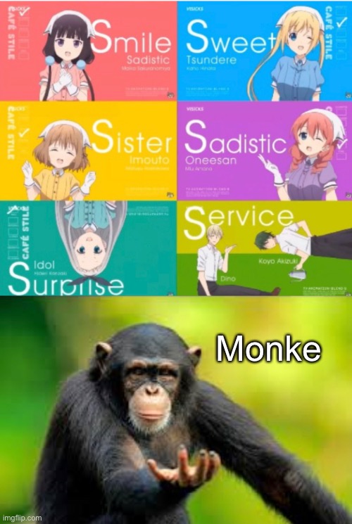 This would make the show better | Monke | image tagged in funny,memes,anime,monke | made w/ Imgflip meme maker