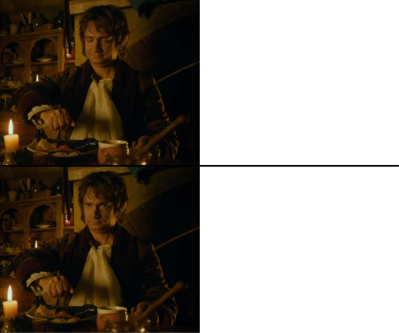 Bilbo ringing bell Blank Meme Template