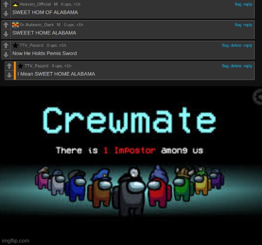 image tagged in there is 1 imposter among us | made w/ Imgflip meme maker