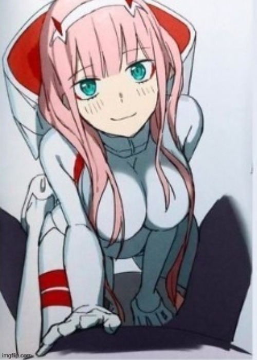 ??,:,??; | image tagged in zero two,darling in the franxx | made w/ Imgflip meme maker