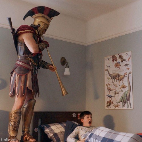 Spartan Soldier Alarm Clock | image tagged in spartan soldier alarm clock | made w/ Imgflip meme maker
