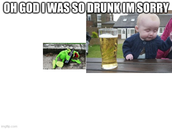 Blank White Template | OH GOD I WAS SO DRUNK IM SORRY | image tagged in blank white template | made w/ Imgflip meme maker