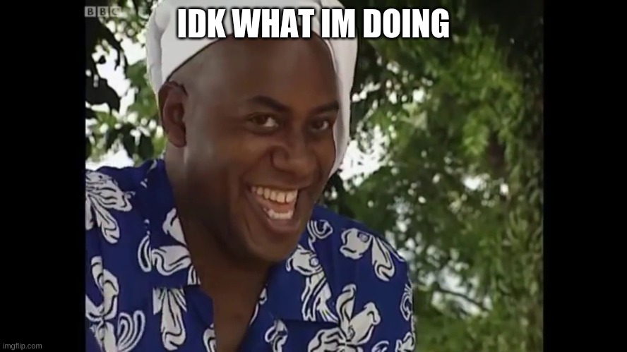 hehe boi | IDK WHAT IM DOING | image tagged in hehe boi | made w/ Imgflip meme maker